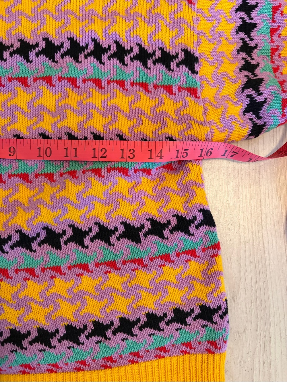 Parisian Works Yellow Multi-Color Houndstooth Kids Sweater - Picture 7 of 7